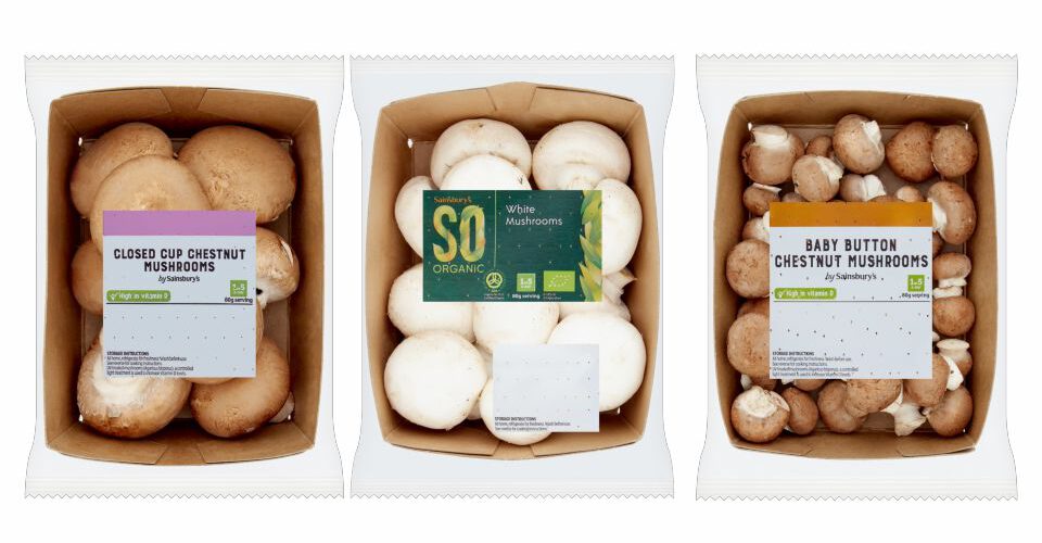 sainsburys cardboard mushroom tray change gomba tálca papír
